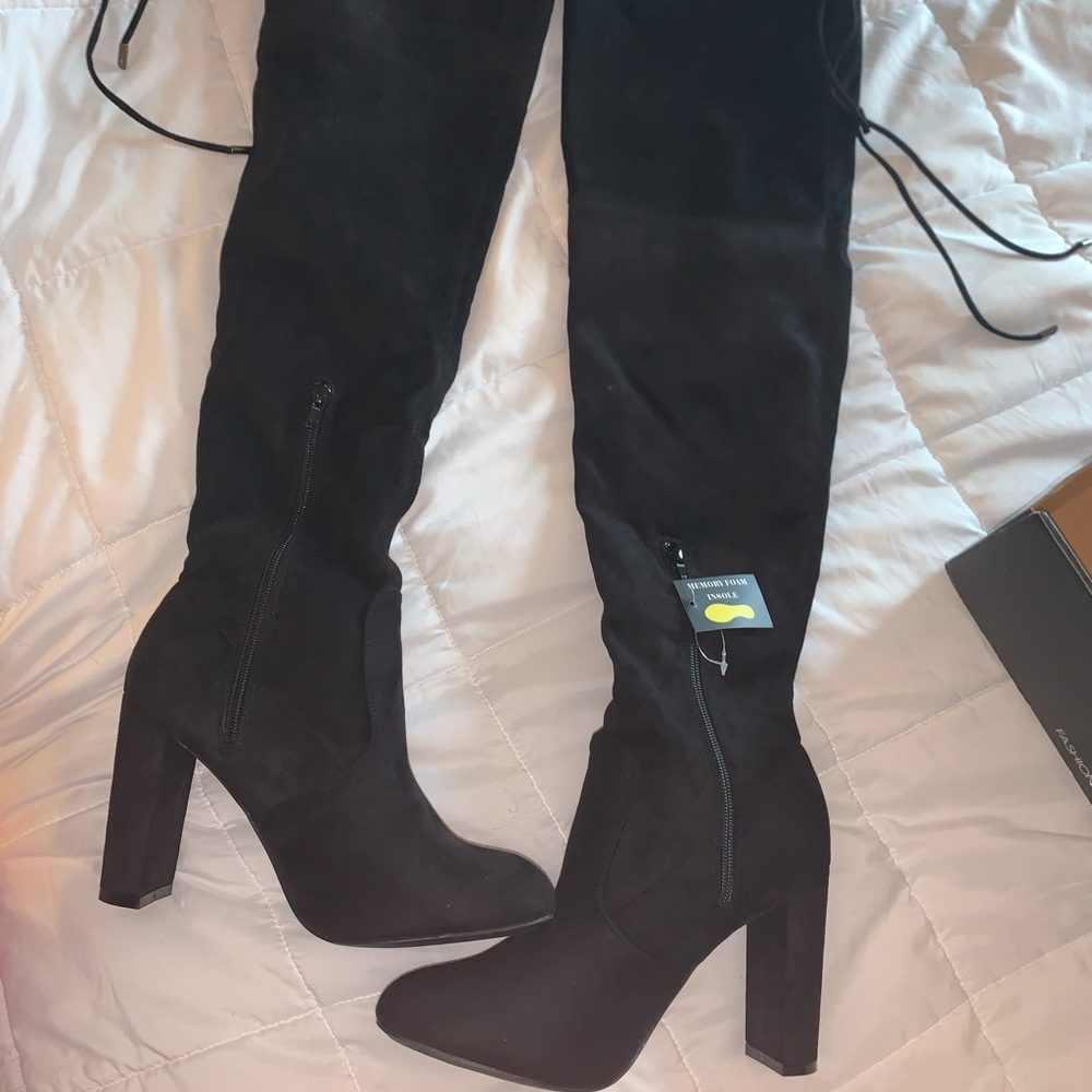 Fashion Nova Thigh High Heel Boots